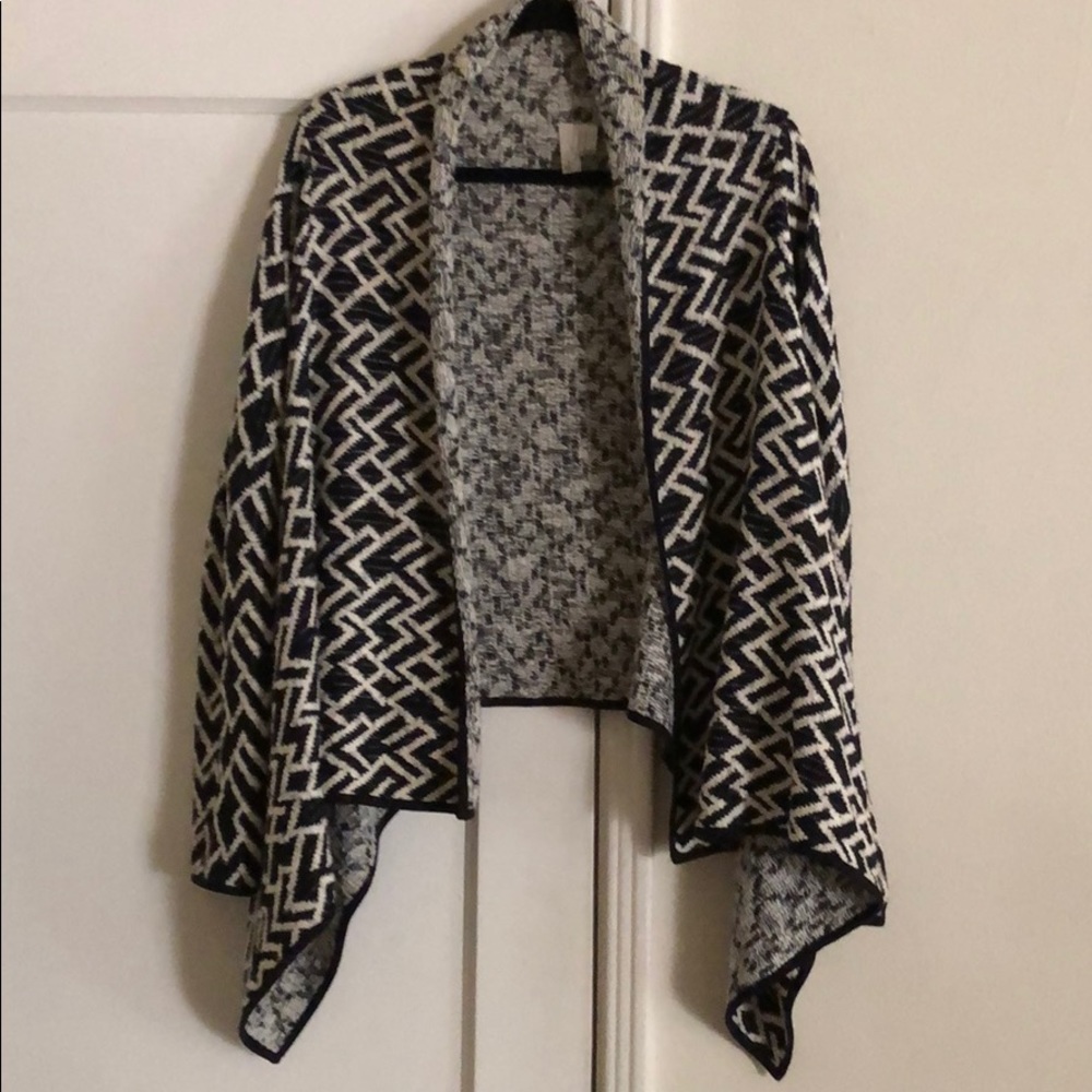 Draped chevron like sweater